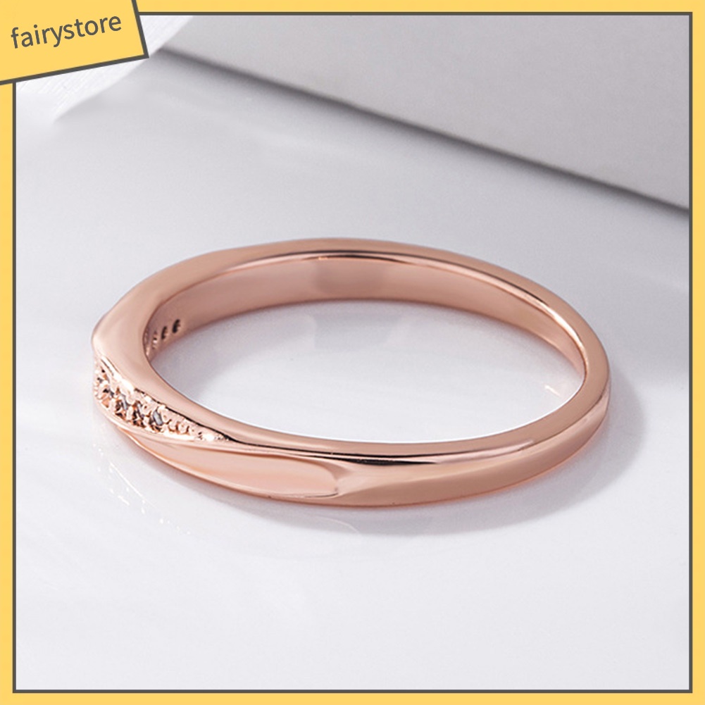 Nhẫn Đính Hôn Đính Đá Nhân Tạo Thời Trang Dành Cho Nữ