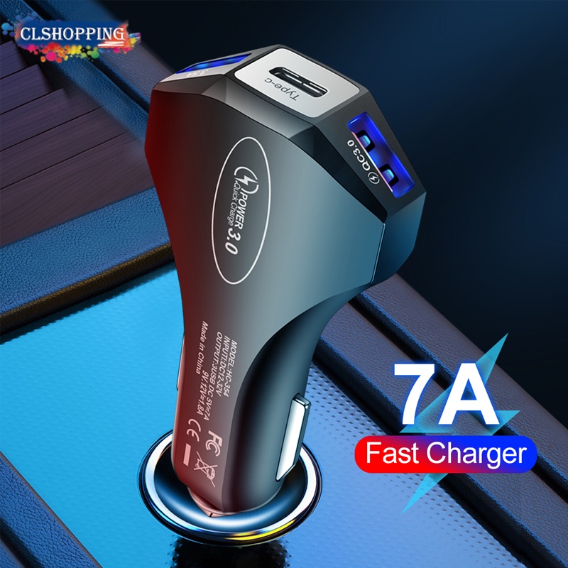 Tẩu Sạc Nhanh 7A USB Type C PD 3.0 Cho ĐT táo 13