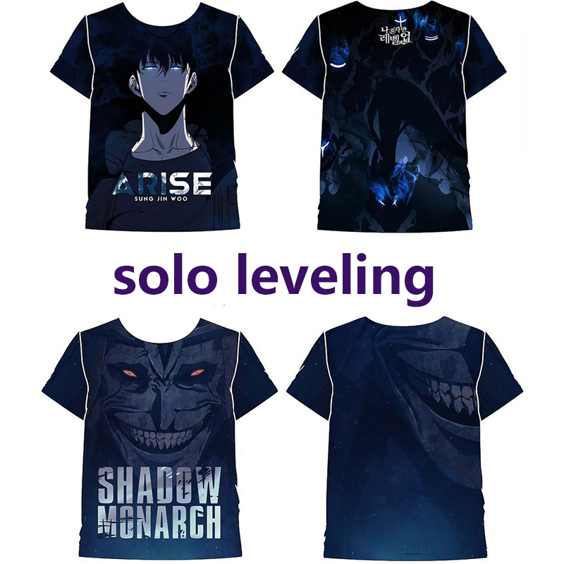 Áo Thun Tay Ngắn In Hình Solo Leveling 3D Cá Tính