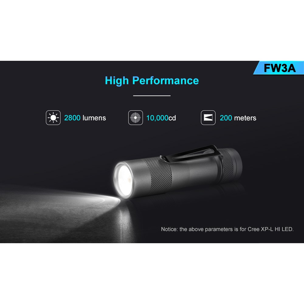 Lumintop - Đèn pin FW3A  chiếu sáng 2800 Lumens (Cool white - Ánh sáng trắng)