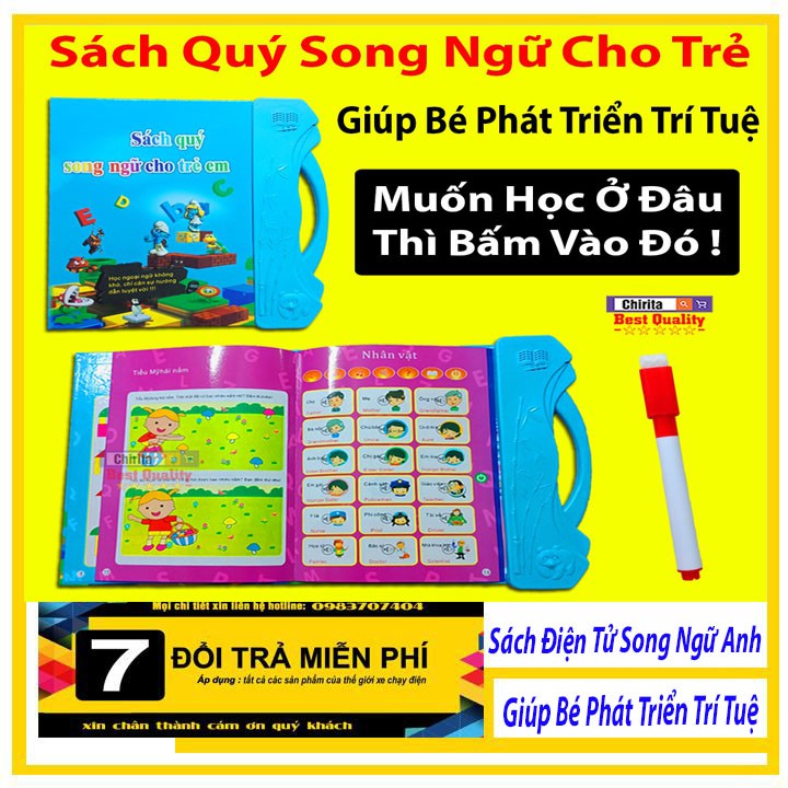 Sách Điện Tử Song Ngữ Anh - Việt Cho Bé - Sách Song Ngữ Thông Minh Giúp Bé Phát Triển Trí Tuệ