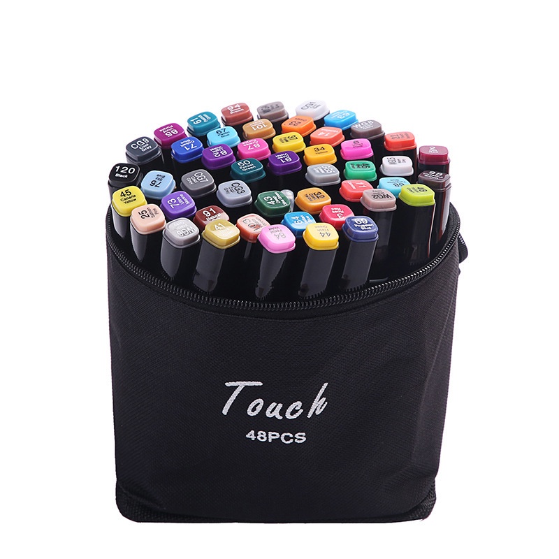 Bút Marker Túi Vải Chuyên Nghiệp 48 Cây Bút Màu Dạ Họa Cụ Vẽ Tranh Cao Cấp - BỐ KHỦNG LONG