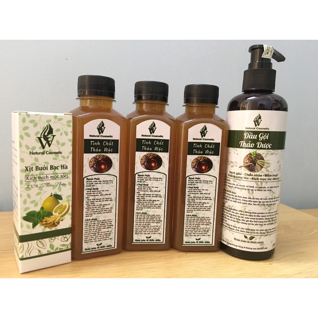 Combo SIÊU TÓC từ thiên nhiên Chống rụng tóc - Kích thích mọc tóc nhanh