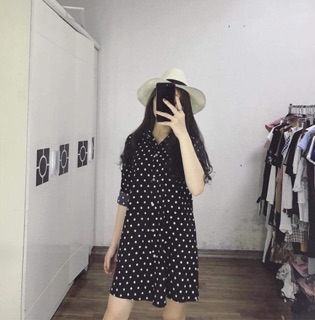 Váy sơ mi chất voan lụa hottrend