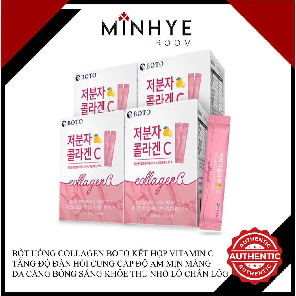Bột Uống Collagen Boto Hàn Quốc Bổ Sung Vitamin C Sự Kết Hợp Tuyệt Vời Đẹp Da
