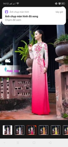 Áo dài truyền thống hoa dây
