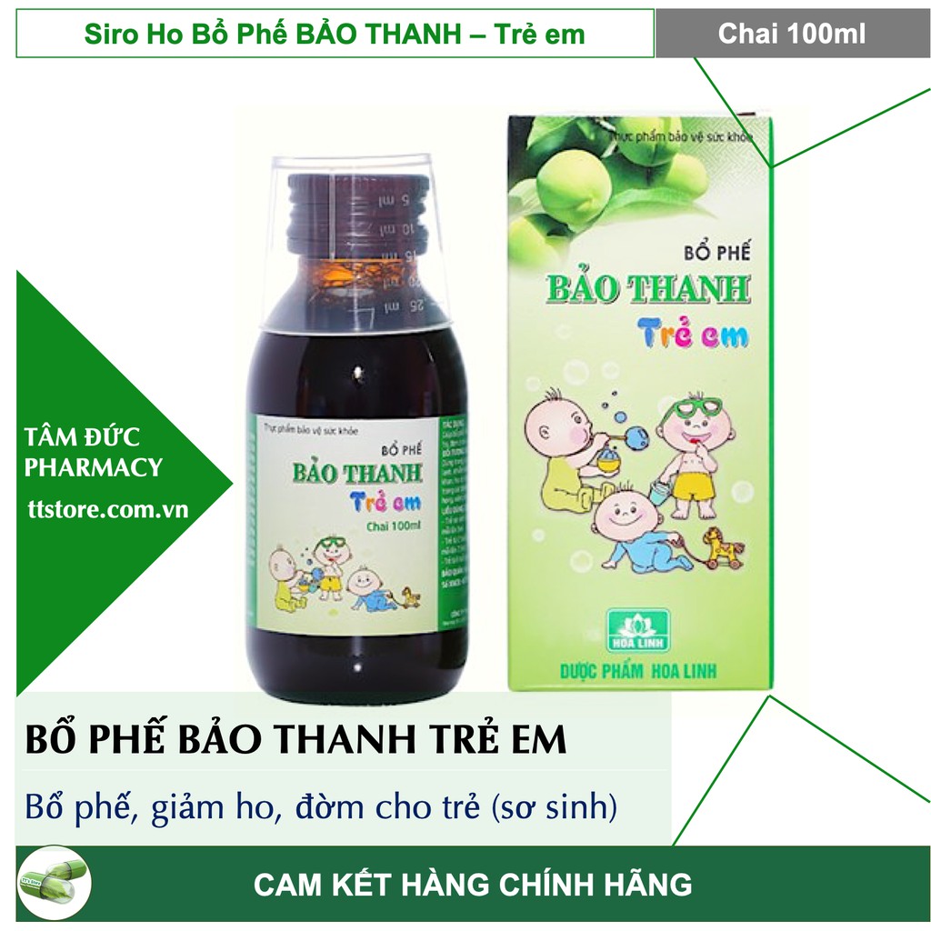 BỔ PHẾ BẢO THANH TRẺ EM [Chai 100ml] - Siro ho dành cho trẻ sơ sinh và trẻ nhỏ