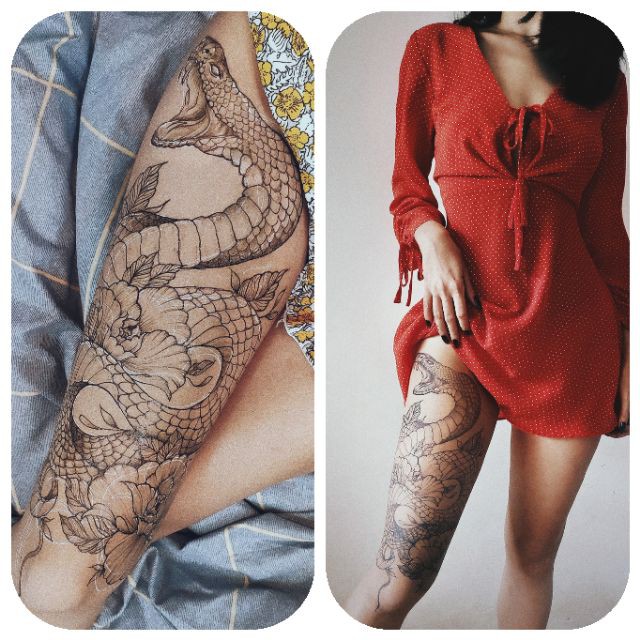 COMBO Mực jagua vẽ henna/hình xăm tạm thời Và miếng dán kích nhiệt giúp màu lên đậm hơn -Hàng nhập khẩu