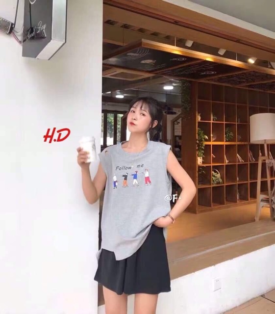 Áo tanktop Follow me bốn người HDA0719