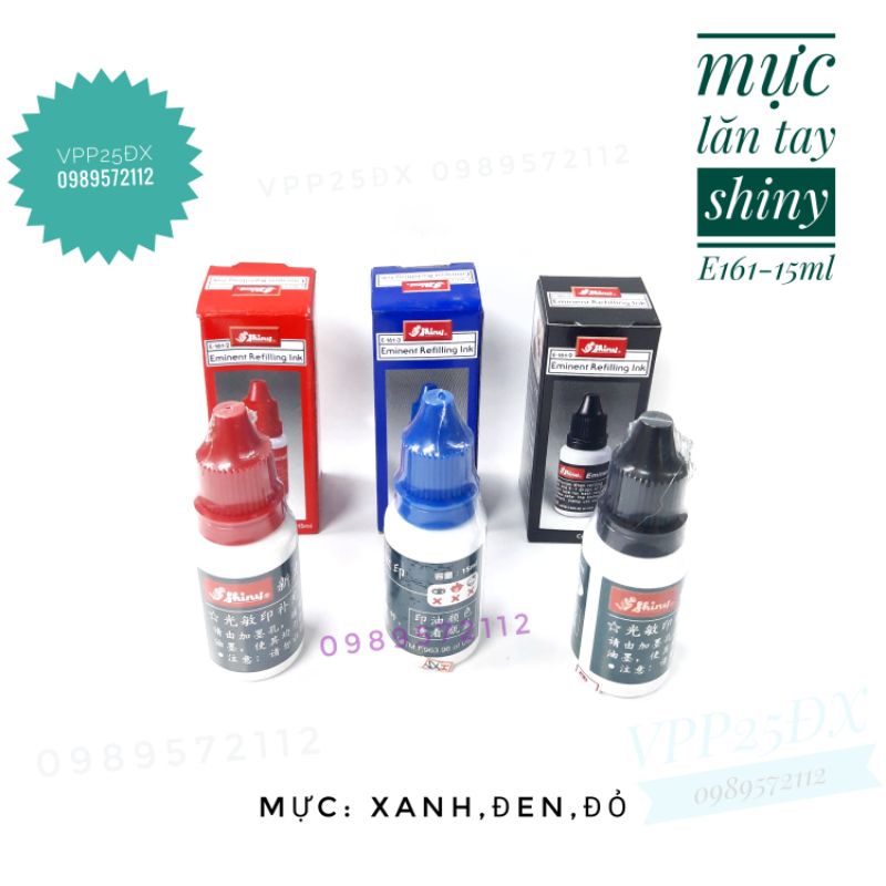 Mực lăn tay shiny E-161 15ml. (dùng cho dấu SM-1)