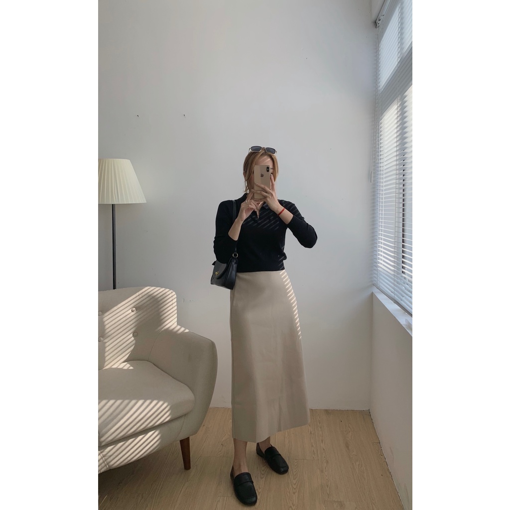 Áo len polo croptop Al-8023, áo len nữ cổ polo chất mịn | BigBuy360 - bigbuy360.vn