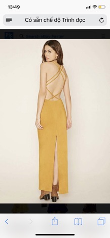 Váy đầm maxi hở lưng hãng forever 21 authentic