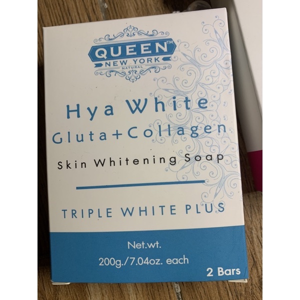 Hộp 2 thanh xà phòng HYA WHITE GLUTA + COLLAGEN QUEEN NATURAL