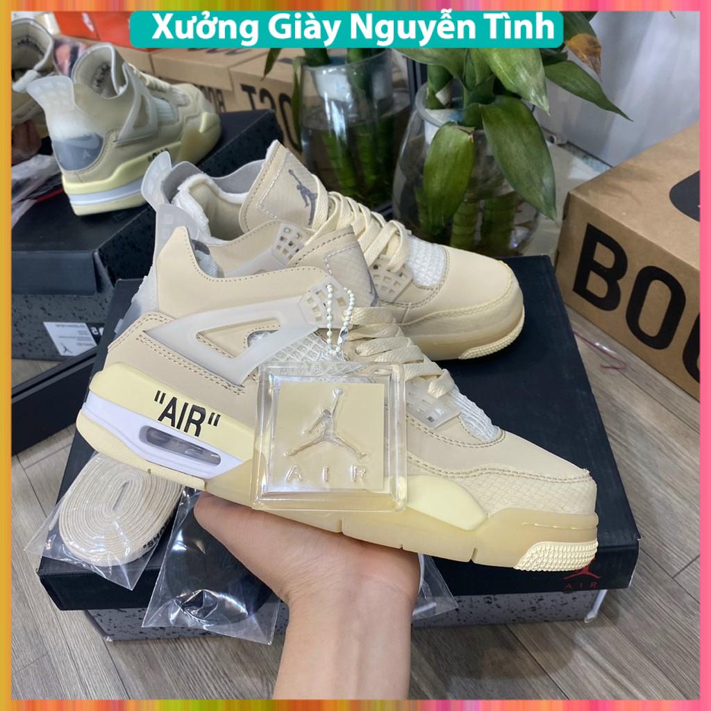 Giày Sneaker Jordan 4 Off White Full Box Full Phụ Kiện Freeship