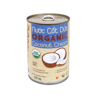 Nước cốt dừa organic Vietcoco lon 400ml