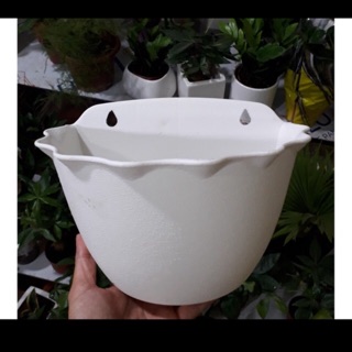 Chậu nhựa ốp tường bán nguyệt