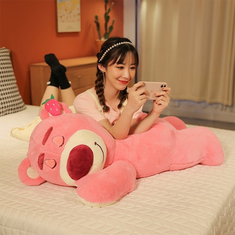 GẤU BÔNG LOTSO DÂU NẰM NGỦ DỄ THƯƠNG