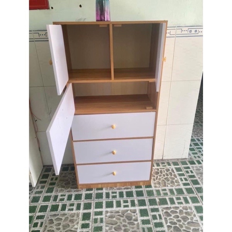 Tủ quần áo cho bé, tủ đựng quần áo gỗ MDF. Sản phẩm lắp ráp 5 tầng, 6 ngăn tủ