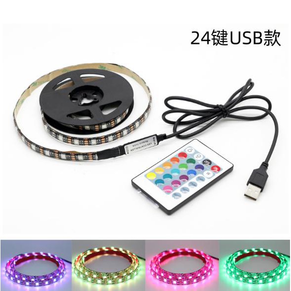 Dải 2m đèn LED dây trang trí RGB đầu cắm USB có điều khiển từ xa