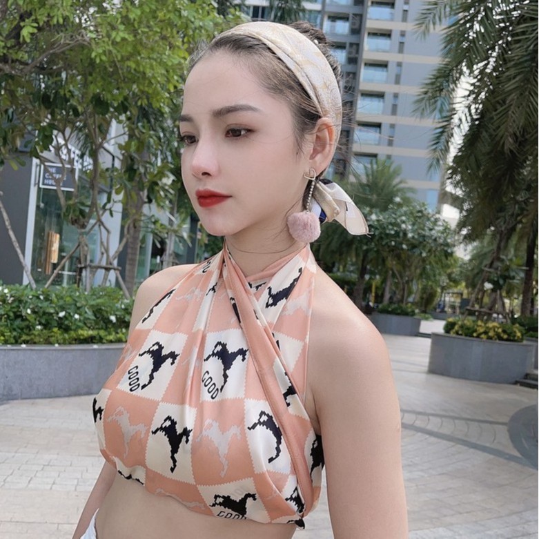 Khăn Bandana Khăn Lụa Vuông Họa Tiết Hình Con Ngựa Hot Trend UMI k5