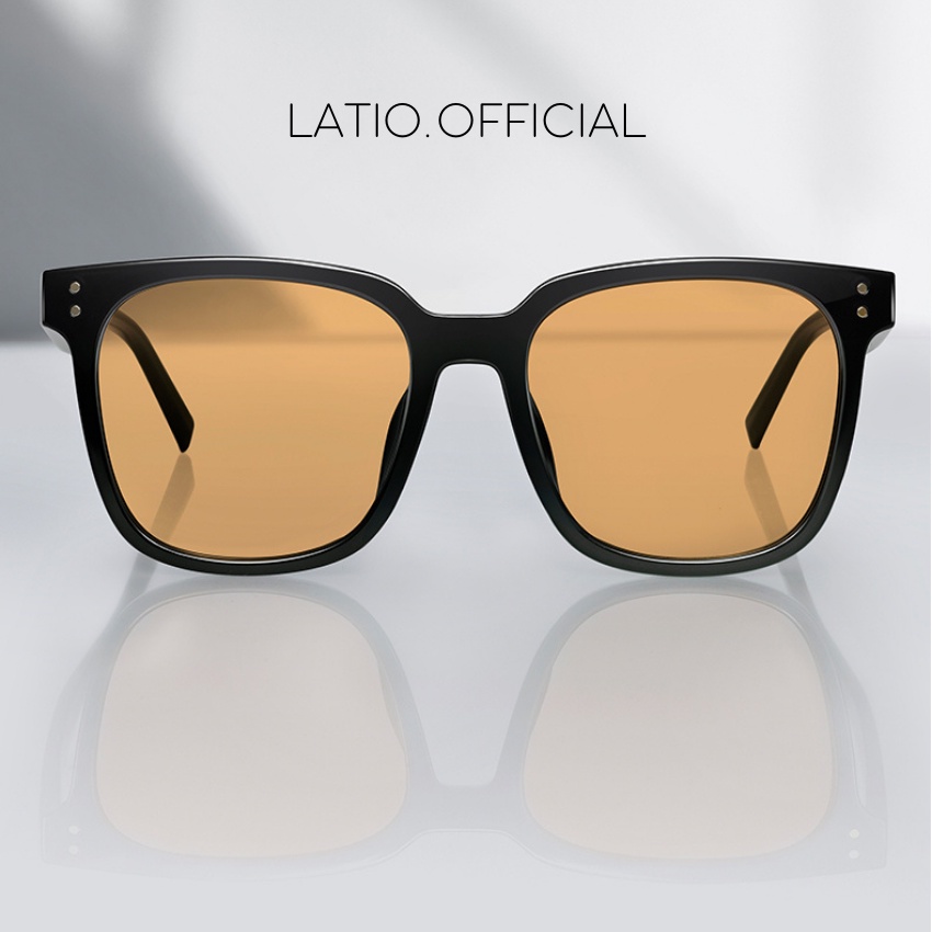 Kính râm nữ, Kính mát Nam Nữ LATIO kính mắt quốc dân thiết kế gọng vuông kết hợp với màu Gang màu tươi trẻ - KM42