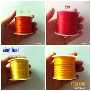 Cước tơ - chun cước LỤA chỉ thun co giãn xỏ hạt đá phong thủy hạt gỗ