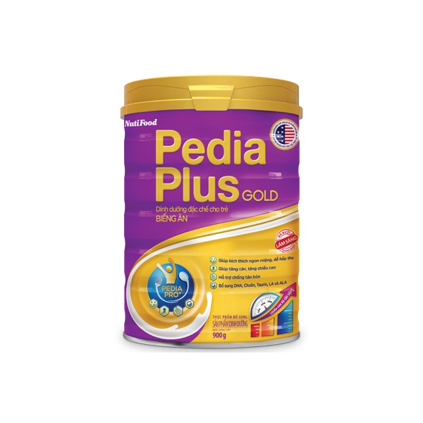 Sữa bột PEDIA PLUS GOLD TÍM LON 900G