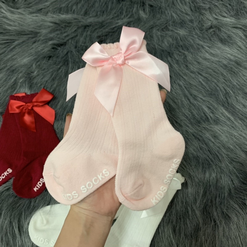 Tất Lửng, Tất Nơ, Tất Tiểu Thư Chất Liệu Len Co Giãn Cho Bé Từ Sơ Sinh