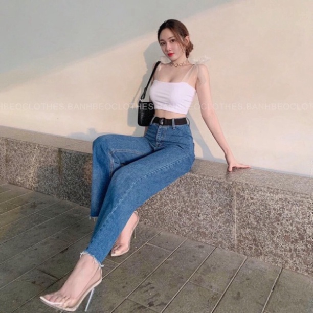 [ GIÁ GỐC TẠI XƯỞNG] Quần baggy jeans SUÔNG TUA GẤU mã 3009 , quần bò baggy ống rộng lưng cao