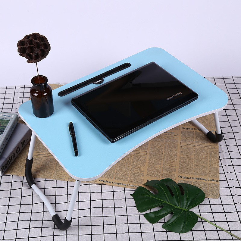 Bàn học gấp gọn có khay đựng ipad cao cấp - bàn gỗ giả nhựa