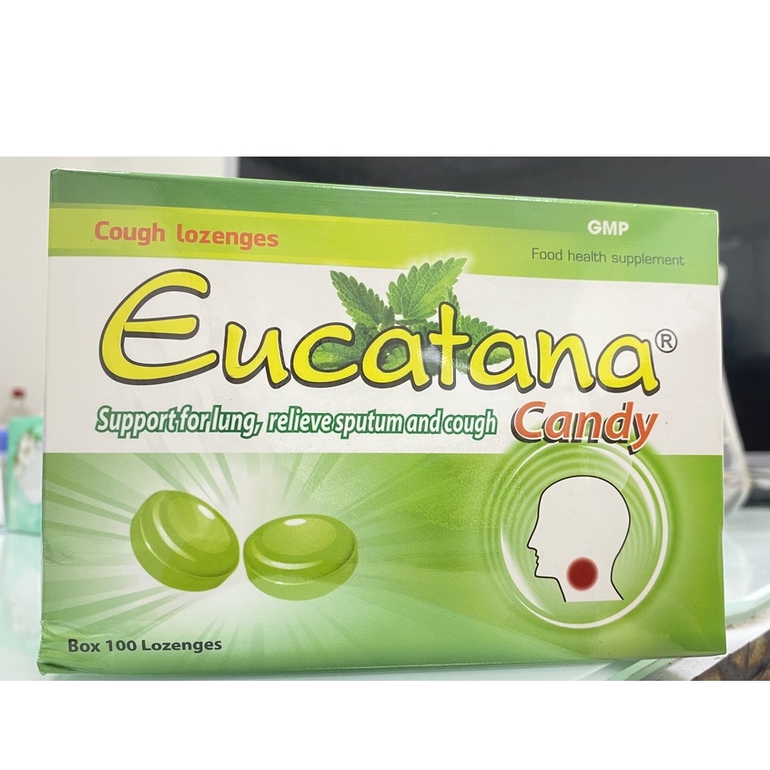 Viên Kẹo Ngậm Eucatana Giảm Ho,Rát Họng.Tăng Cường Miễn Dịch Bảo Vệ Đường Hô Hấp