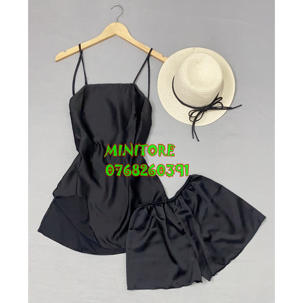 [DƯỚI 60KG] ĐỒ NGỦ SATIN SIÊU SEXY GỢI CẢM, KHÔNG MÚT VẢI MỀM MỊN MÁT MẶC NGỦ BAO ĐẸP - Bộ Satin 2 tà