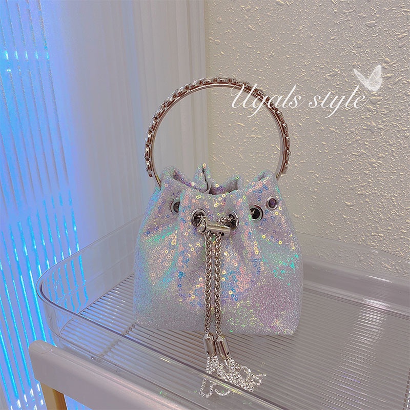 Túi Xách Tay Đính Kim Sa Lấp Lánh Nhiều Màu Sắc 2022