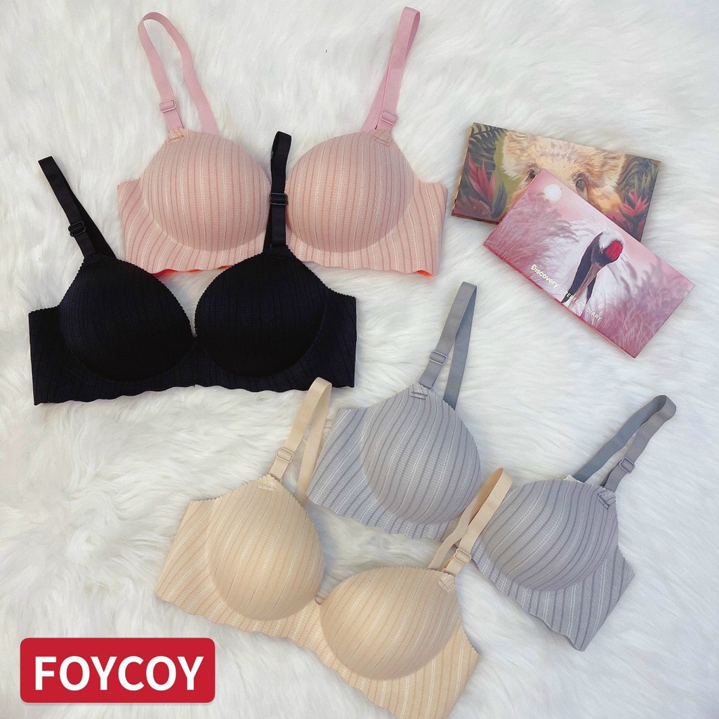 Áo ngực lót nữ không gọng đúc su đệm bàn tay hoa văn sang đẹp | BigBuy360 - bigbuy360.vn