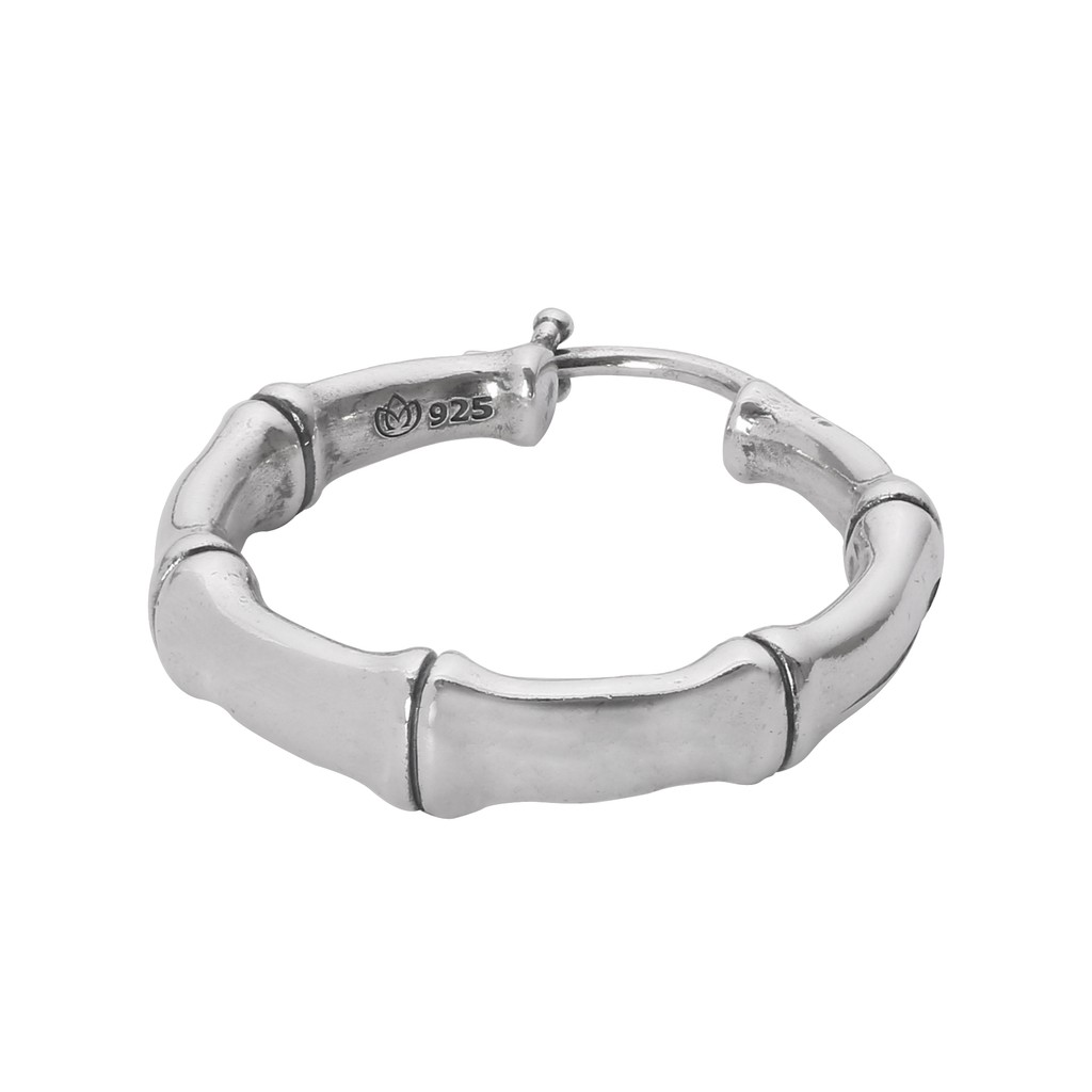 Small Grad Bamboo hoop earrings