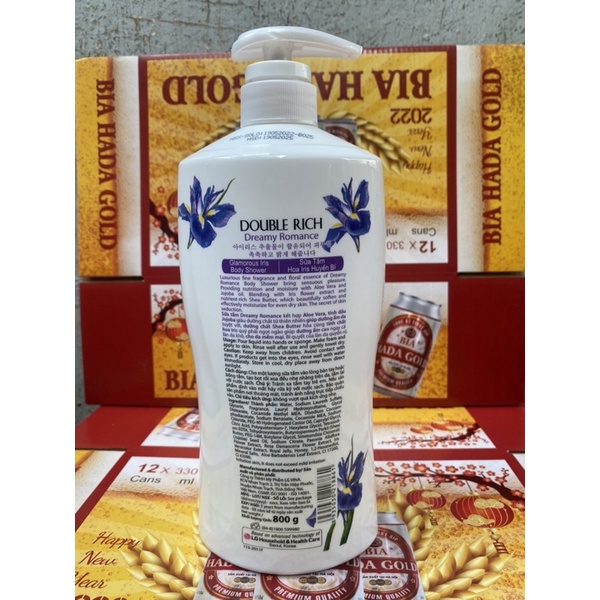 Sữa tắm Double Rich hương hoa giúp tăng cường độ ẩm cho da 800g