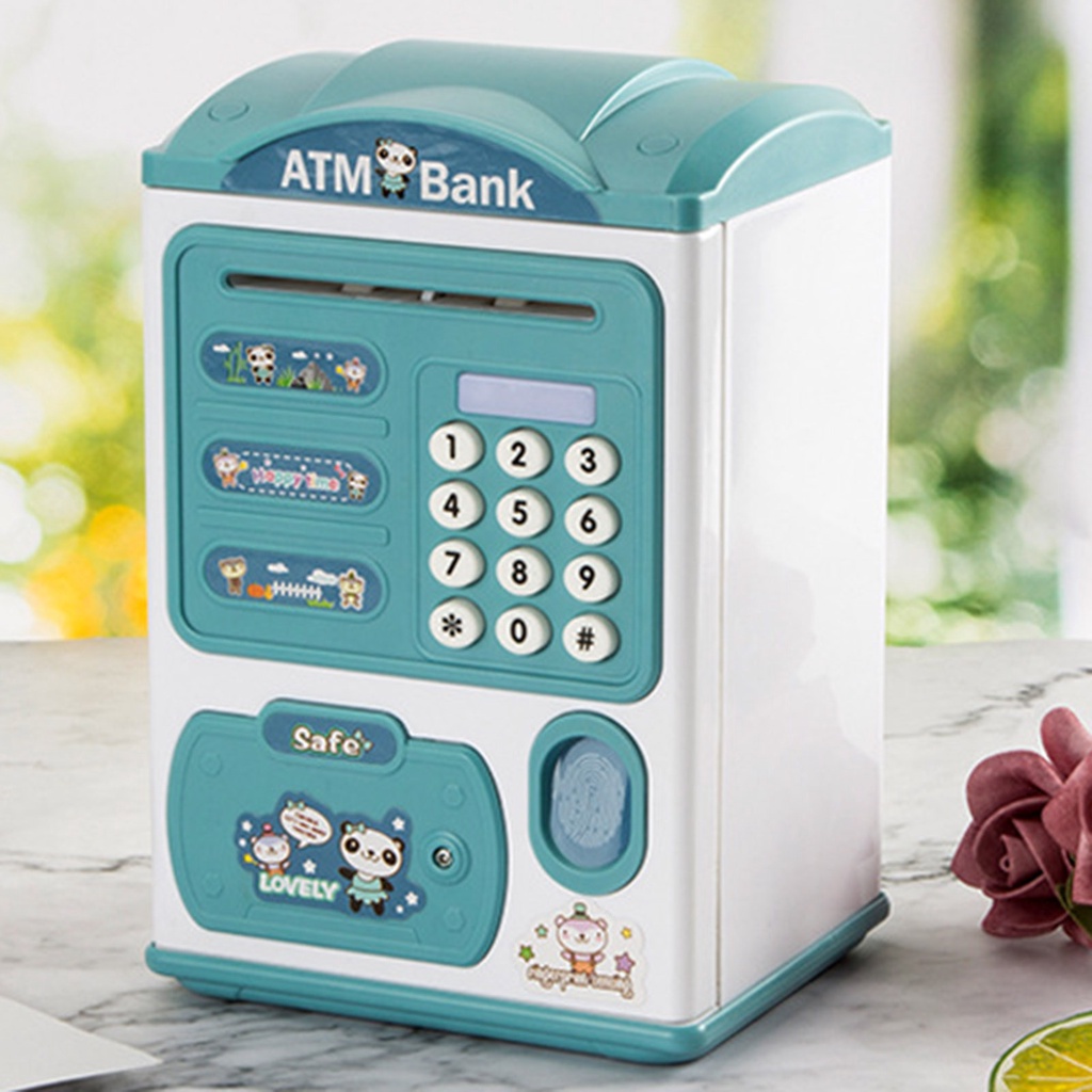 Ống Heo Tiết Kiệm Hình Cây ATM Có Mật Khẩu Vân Tay