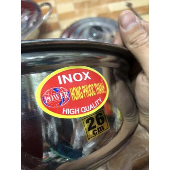 Nồi nấu lẩu 22 24 26cm inox dày 304 nồi nấu súp