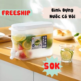 Bình Đựng Nước, Bình Nước Có Vòi Để Tủ Lạnh Chất Liệu Cao Cấp An Toàn Cho Sức Khỏe PAPAA.HOME