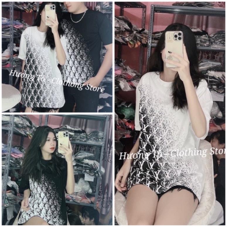Áo Thun Nữ Form Rộng Chất Đẹp, Áo Phông Vintage 3158 In Hình Hoạ Tiết Chữ Chéo Luôn Vui Tươi Tay Lỡ Giấu Quần