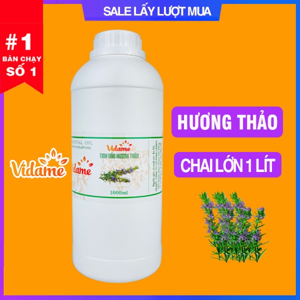 [TRỢ GIÁ] 1lít tinh dầu hương thảo VIDAME  tươi mát thơm phòng - HÀNG CÔNG TY nhập khẩu ẤN ĐỘ có kiểm định COA