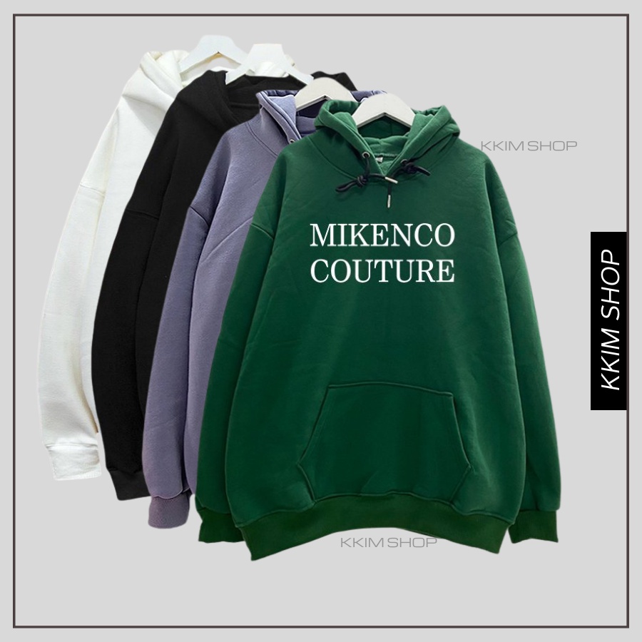 Áo Nỉ HOODIE MIKENCO COUTURE XANH LÁ, Áo hoodie unisex nam nữ form rộng oversize chất liệu Nỉ bông cao cấp KKIM SHOP