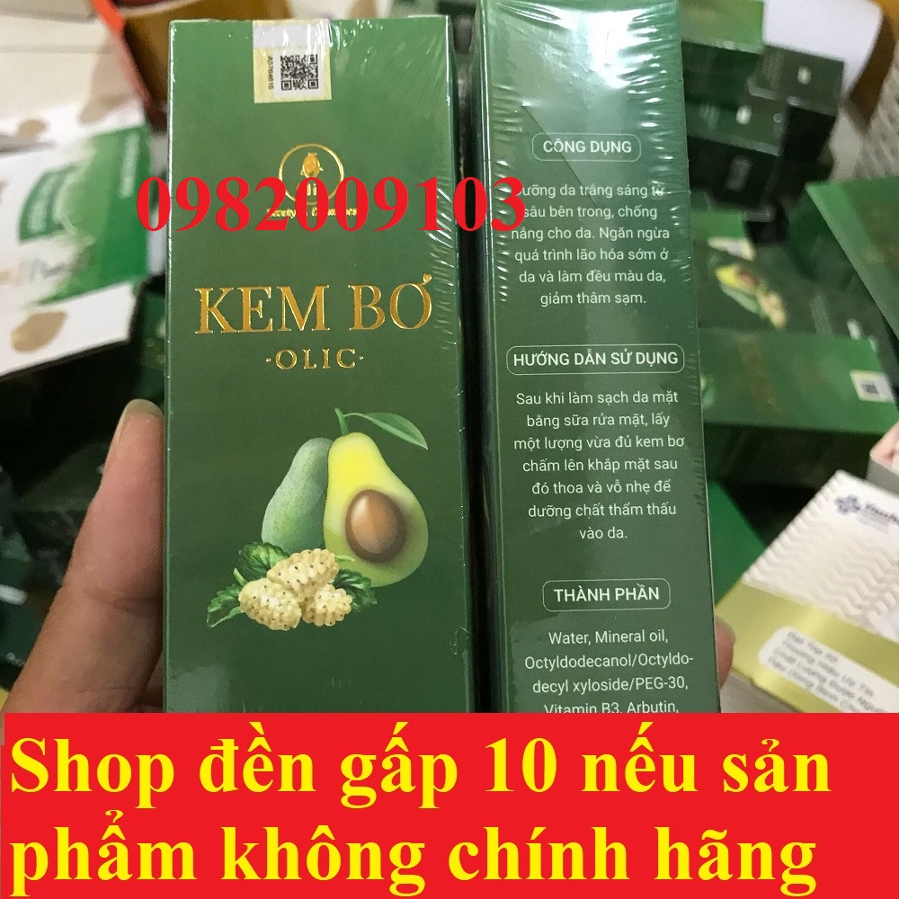 Kem bơ cấy trắng nano olic chính hãng