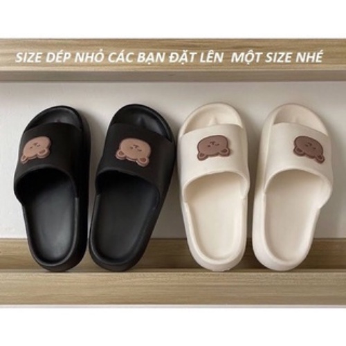 Dép bánh mì gấu xinh cute quai ngang nam nữ size từ 35 đến 41