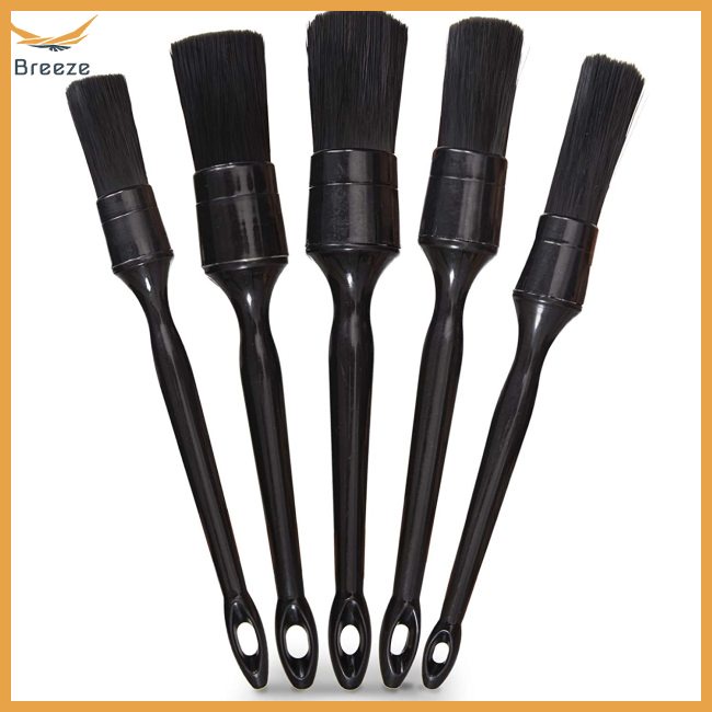 breeze 5pcs/set Car Detailing  Brush Set Boars Hair Clean Set Car Detailing Kit Detailing Brush