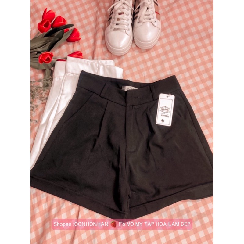 quần short vải săn lai