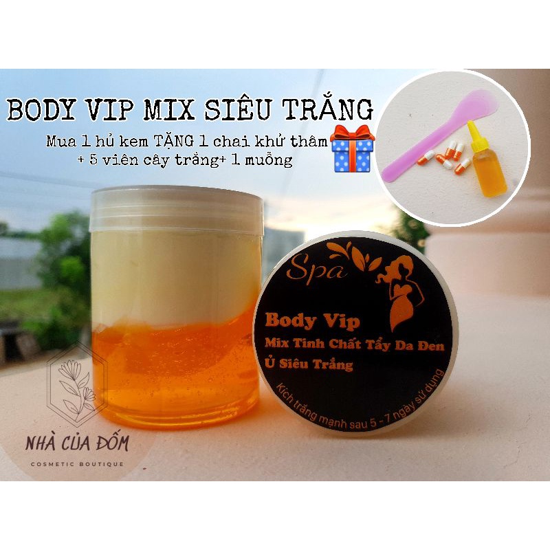 KEM BODY VITAMIN MIX TINH CHẤT LÀM TRẮNG NHANH CẤP TỐC + TẶNG KÈM CHAI KHỬ THÂM+ 5V KÍCH TRẮNG+ 1 MUỖNG | BigBuy360 - bigbuy360.vn