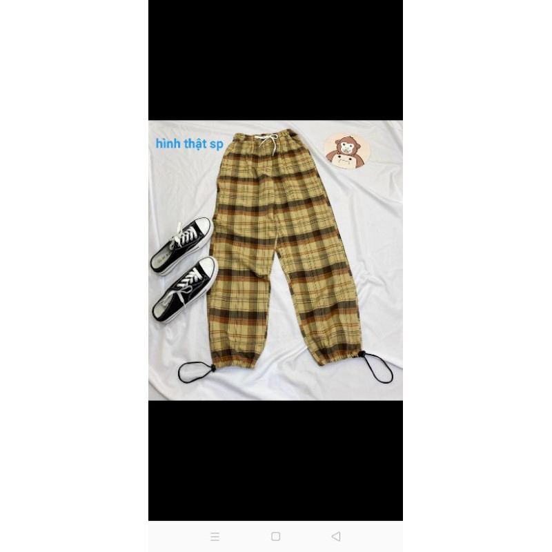 Mới hot Quần jogger caro rút dây siêu chất