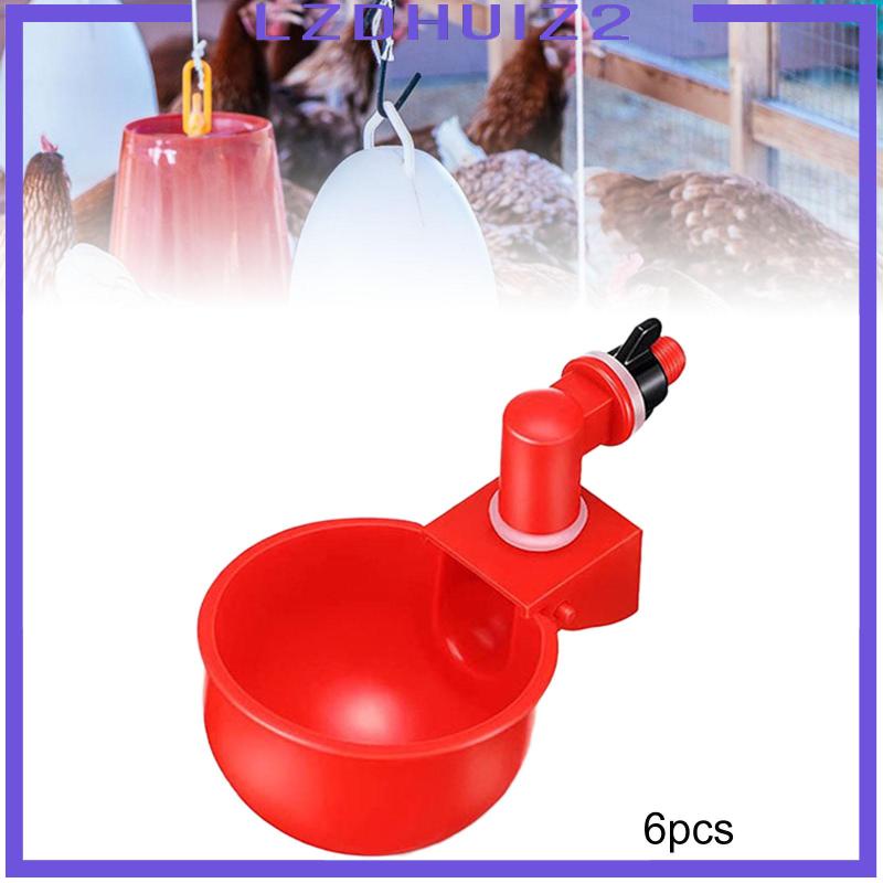 Set 6 Cốc Đựng Nước Uống Chống Rò Rỉ Cho Gà Vịt