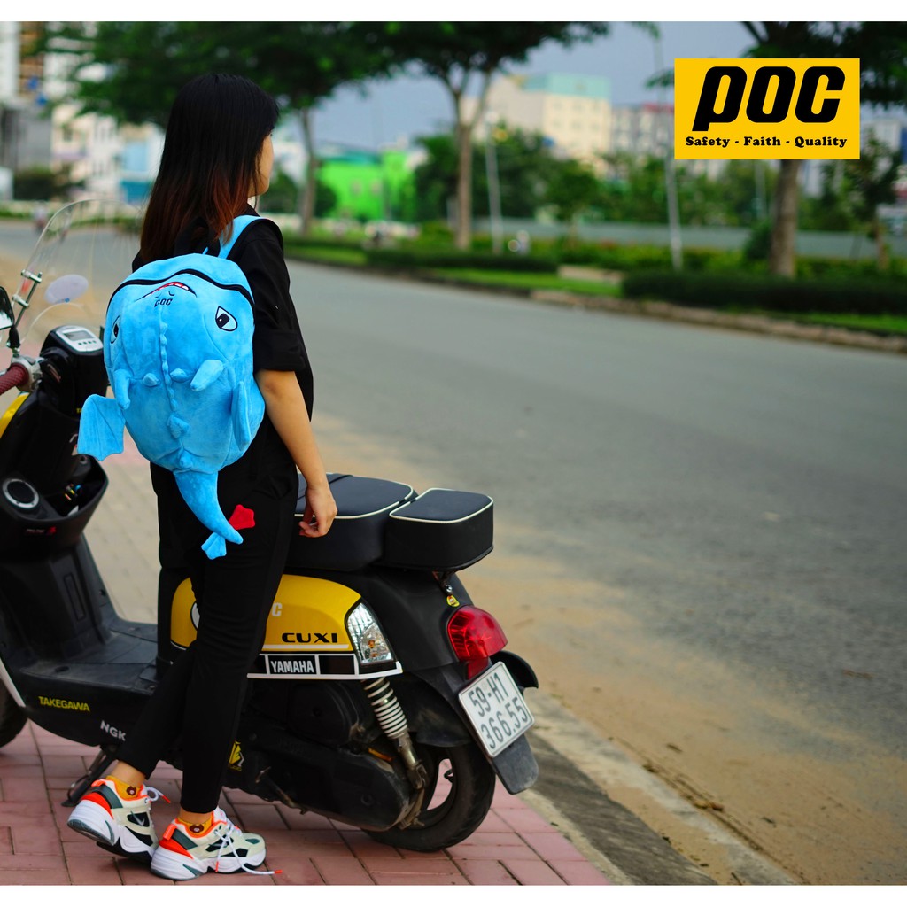 Balo con rồng răng sún Kute đáng yêu Màu Xanh dương